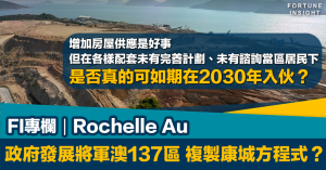 將軍澳第137區, 日出康城, 施政報告, 房屋, Rochelle Au, FI專欄