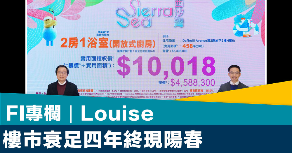 FI專欄｜樓市衰足四年終現陽春｜Louise